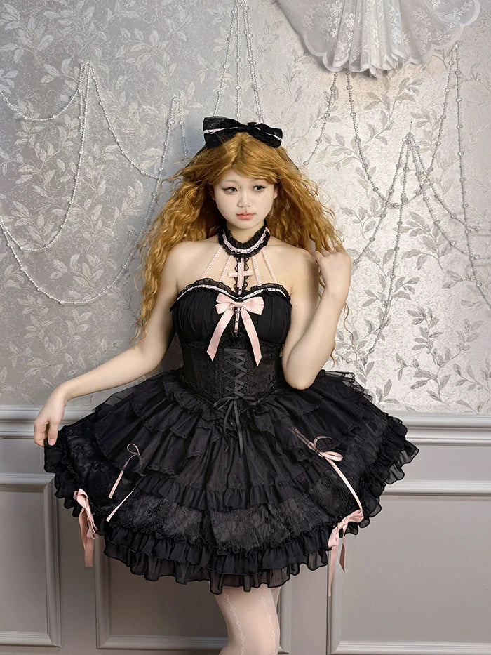 The Versailles Layered Tulle Corset | Jacquard Lace-Up Bustier | Pre-Order Exclusive | Parisian Princess