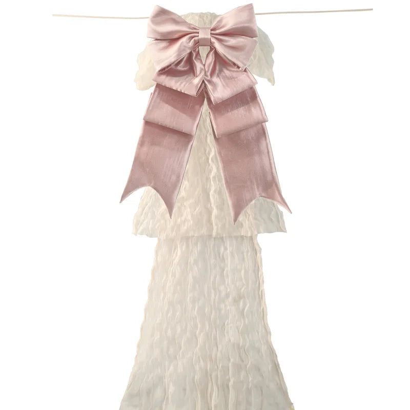 The Amore Lovecore Trailing Princess Skirt | Bustle Lift A-Line Maxi | Removable Bow Lolita Skirt | Parisian Princess
