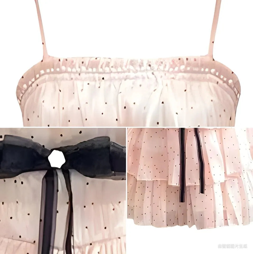 The Madeleine Pink Polka Dot Manteau | Parisian Bow Evening Mini | French Heritage A-Line Frock | 2026 Spring-Summer Atelier Collection