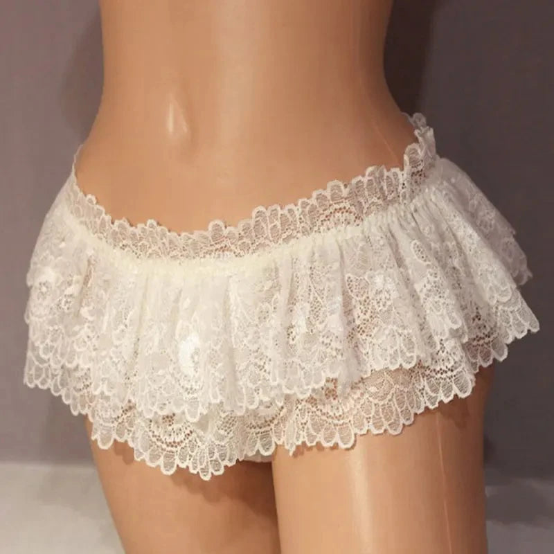The Palace Muse Pleated Boudoir Set | Vintage Lace Mini & Low-Rise Ribbed Lingerie | Parisian Princess