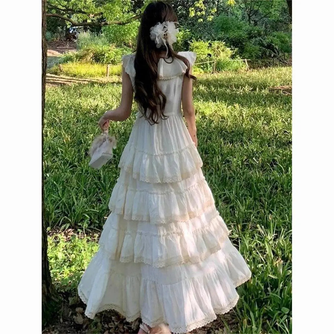 The Riviera Lolita Mini | Sweet Summer Beach Ruffle Dress | Turn-Down Collar Slim A-Line Sundress | Parisian Princess