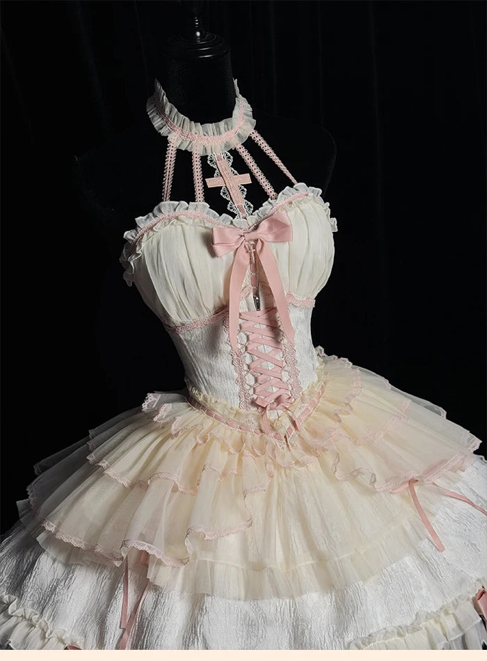 The Versailles Layered Tulle Corset | Jacquard Lace-Up Bustier | Pre-Order Exclusive | Parisian Princess