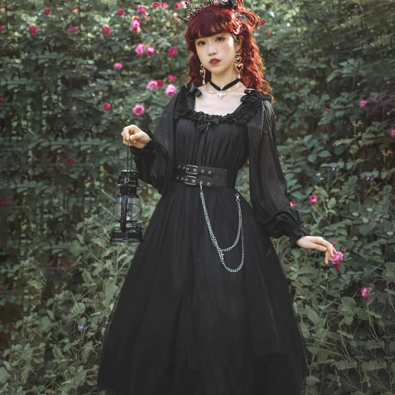 The Aurelia Gothica Gauze Skirt | Hand-Stitched Apricot Maxi | French Flounce Skirt with Ear Fringe | Parisian Princess