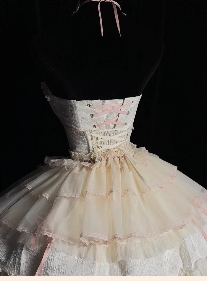 The Versailles Layered Tulle Corset | Jacquard Lace-Up Bustier | Pre-Order Exclusive | Parisian Princess