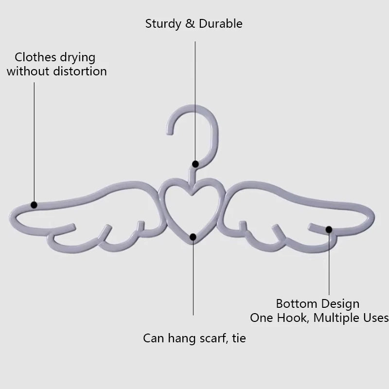 5-25PCS Heart Space Saving Pink Hangers,Durable Non-Slip Hangers for Clothes Dresses Shirts Pants ,Household Wardrobe Organizer