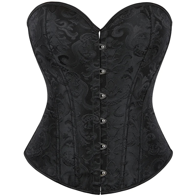 Corset Steel Boned Court Corset Laced Waist Cincher Vintage Shapewear Abdominal Belt Tight Binding