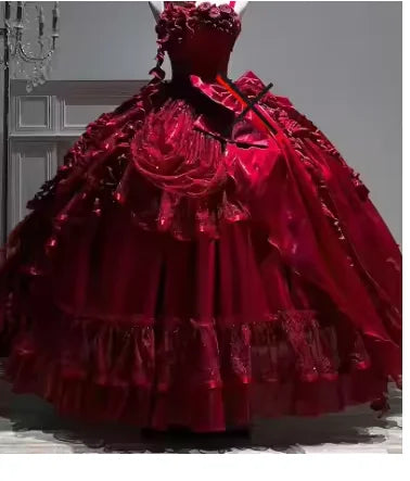 Original Purple Lolita Dark Gothic Fishbone Long Dress 2025 Halloween Christmas Cos Maxi Dresses for Women Sweet Wedding Dress