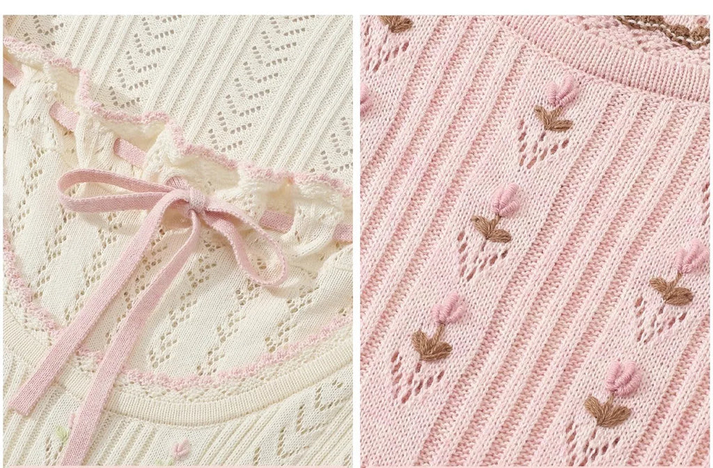 76-88cmBust FallWinter Long Pleated Dress Women Vintage ElegantSlim Embroidery Square Neck Flare Sleeve 100%Cotton Knitted Dress