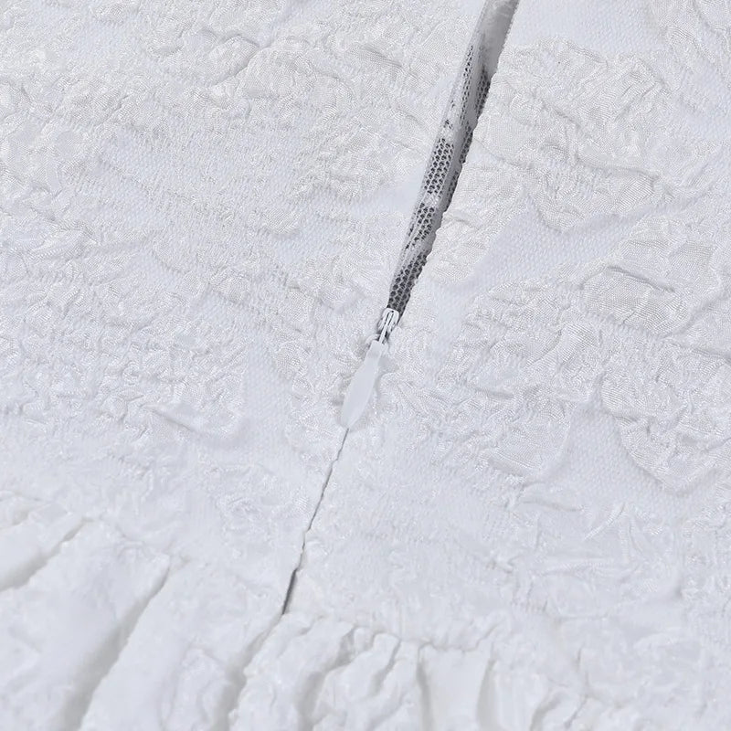 Gothica Lace Short Dress Women Cobweb Patchwork Short Sleeve Cold Shoulder Halloween Outfit Horror Ruffle Trim Costume