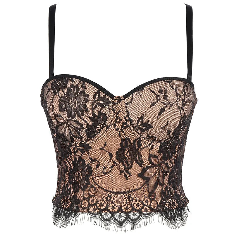 The Versailles Floral Lace Bustier | Sweet Corset Crop Top | Everyday Shaping Top | Parisian Princess