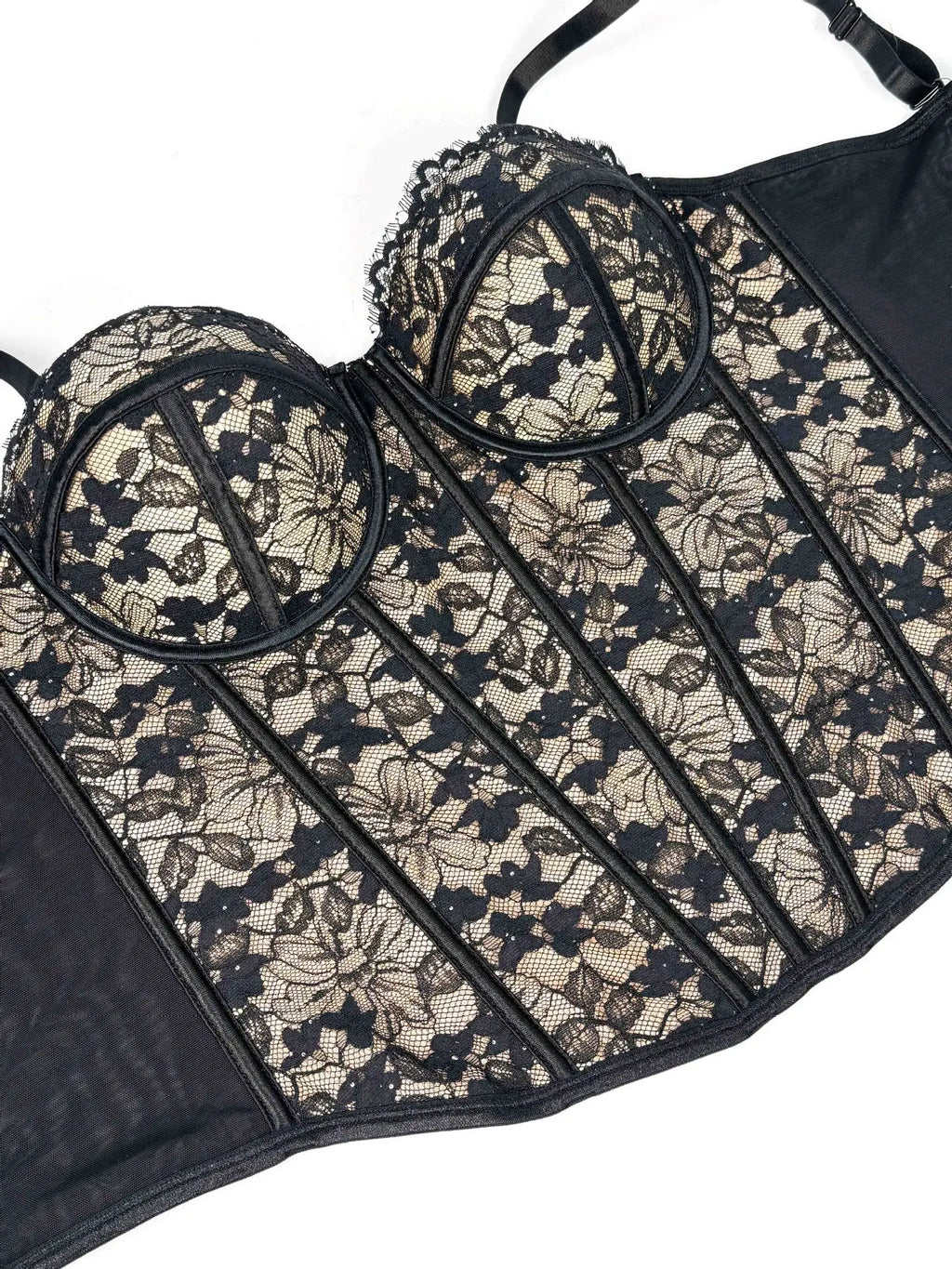 The Versailles Floral Lace Bustier | Sweet Corset Crop Top | Everyday Shaping Top | Parisian Princess