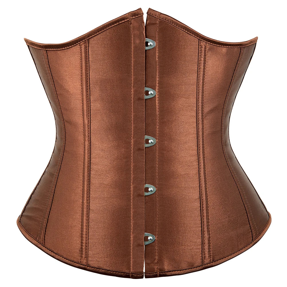 Underbust Corset Sexy Waist Slimming Corset Bustiers Body Shaper for Women Steampunk Lace-up Corset Belt Waist Trainer
