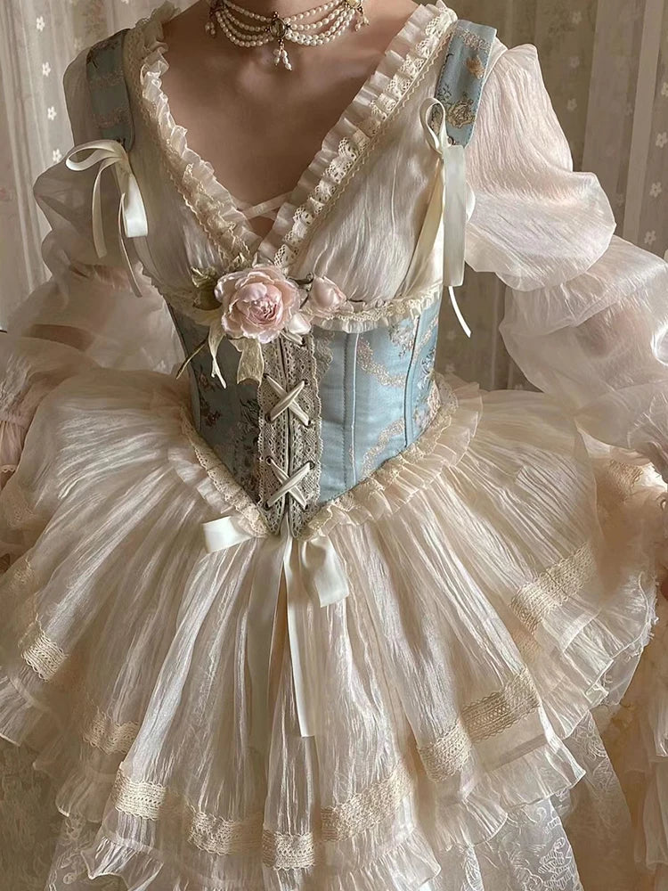 Parisian Layered Lace Princess Exclusive Quality New Color Heavy Industry Girdle Dress Suit Skirt·