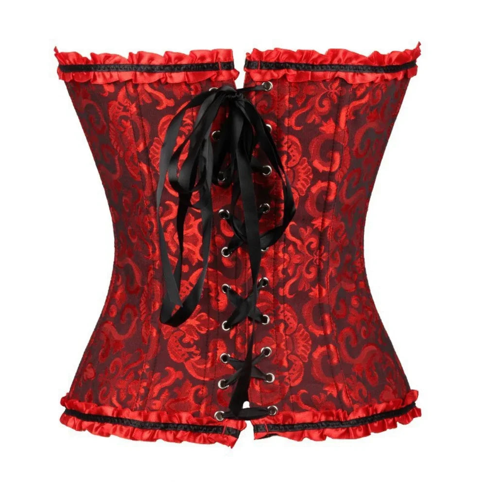 Gothic Corset Shapewear Women Steampunk Lace Up Waist Trainer Body Shaper Bustiers Top Fashion Shaping Clothing Streetwear