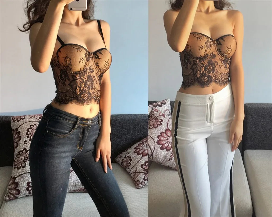 The Versailles Floral Lace Bustier | Sweet Corset Crop Top | Everyday Shaping Top | Parisian Princess