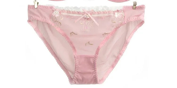 The Versailles Lace Lingerie Set | Push-Up Bra & Brief | Floral Lace Underwire | Parisian Princess