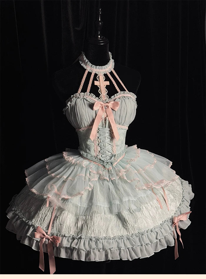 The Versailles Layered Tulle Corset | Jacquard Lace-Up Bustier | Pre-Order Exclusive | Parisian Princess