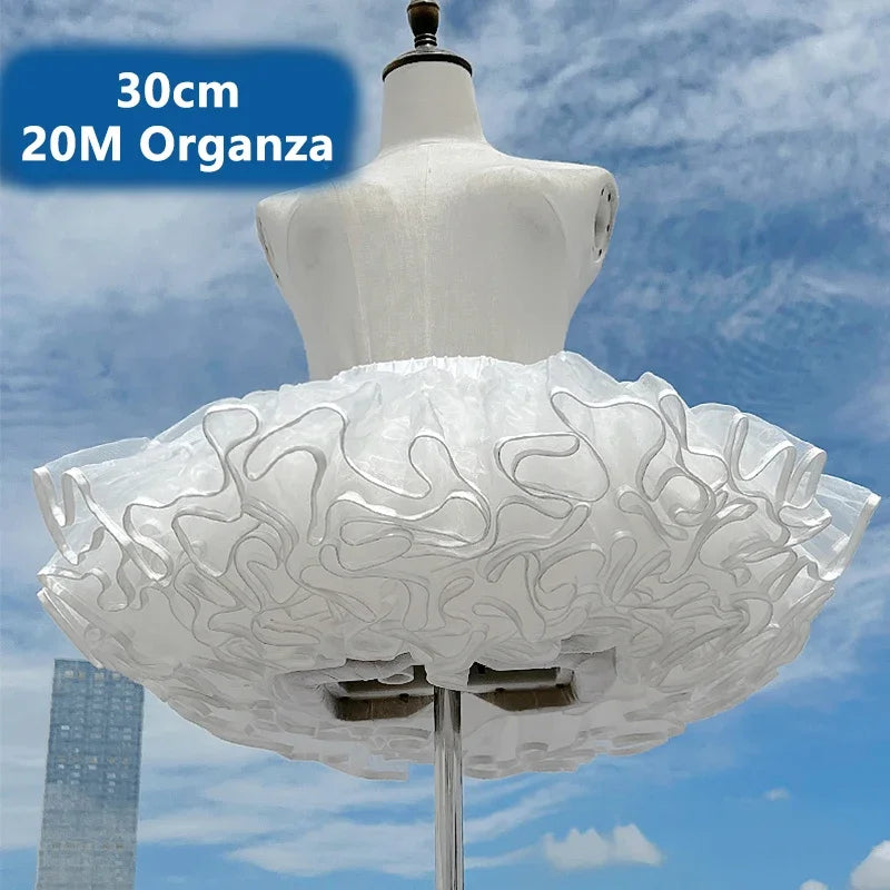 The Swan’s Cushion: Maximum Volume Soft Yarn Petticoat | Super Stuffed Lolita Skirt Support, Duck Butt Silhouette | Parisian Princess