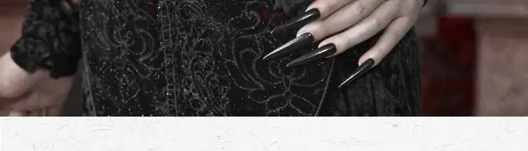 The Scarlet Blood Peak Manteau | French Gothic Dark Heart Velvet Gown | Glitter Mermaid Cosplay Dress | Winter 2024 Atelier Collection