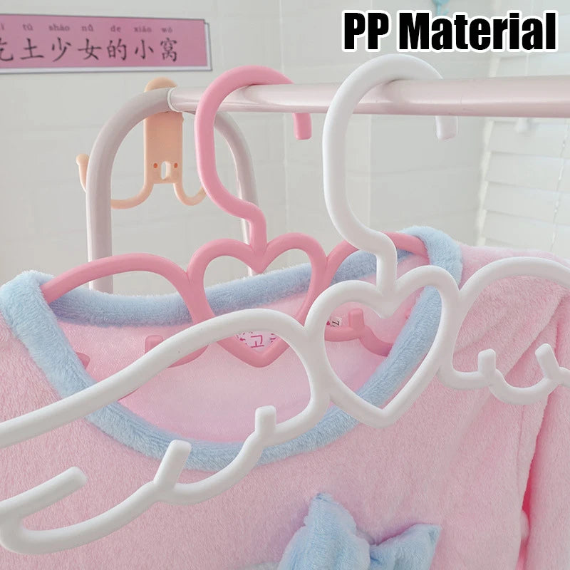 5-25PCS Heart Space Saving Pink Hangers,Durable Non-Slip Hangers for Clothes Dresses Shirts Pants ,Household Wardrobe Organizer