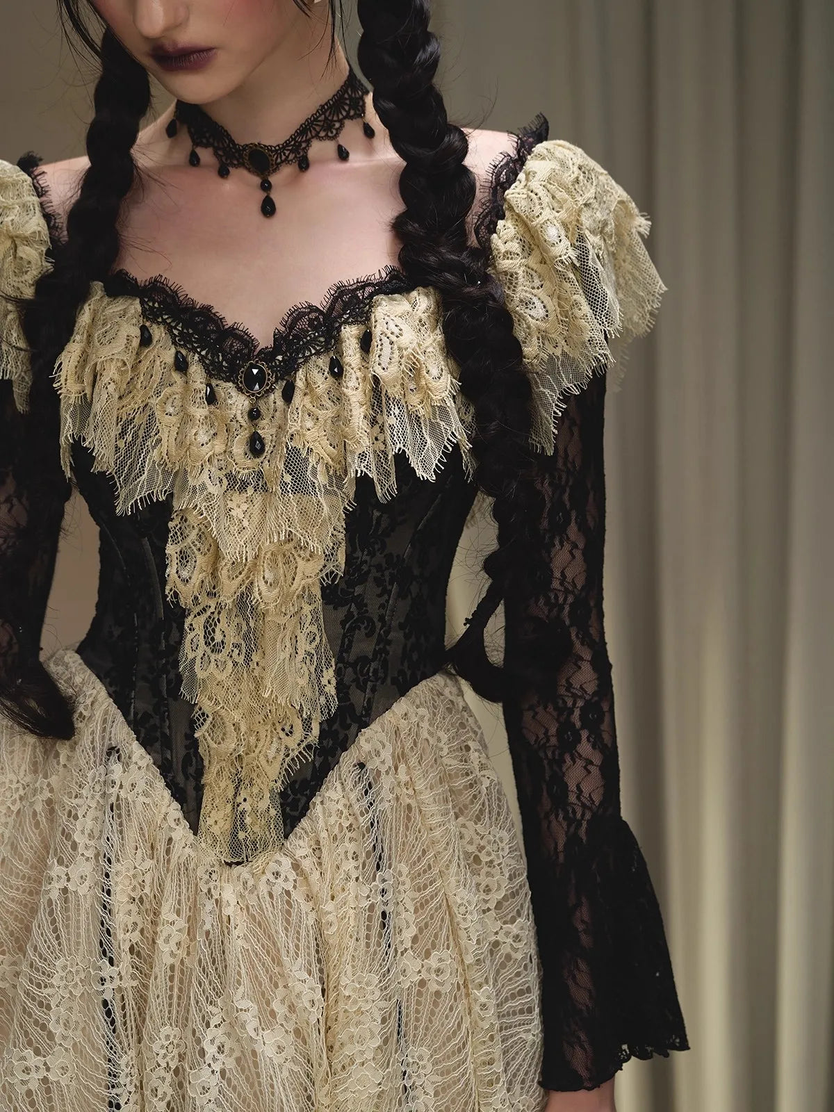 Parisian Lace Maxi Dresses Women Vintage Elegant Slim Luxury Lace Fishbone Dress Birthday Party Evening Dresses