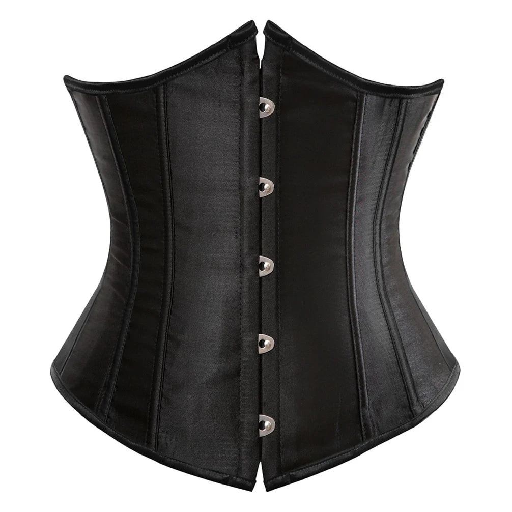 Underbust Corset Sexy Waist Slimming Corset Bustiers Body Shaper for Women Steampunk Lace-up Corset Belt Waist Trainer