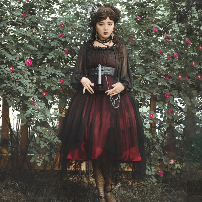 The Aurelia Gothica Gauze Skirt | Hand-Stitched Apricot Maxi | French Flounce Skirt with Ear Fringe | Parisian Princess