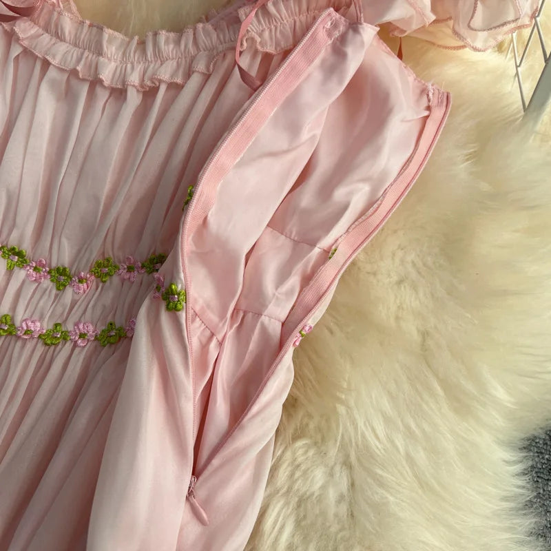 The Romantic "Enchanted" French Long Dress | Sweet Fairy Birthday Gown & Gentle Romantic Style | Parisian Princess