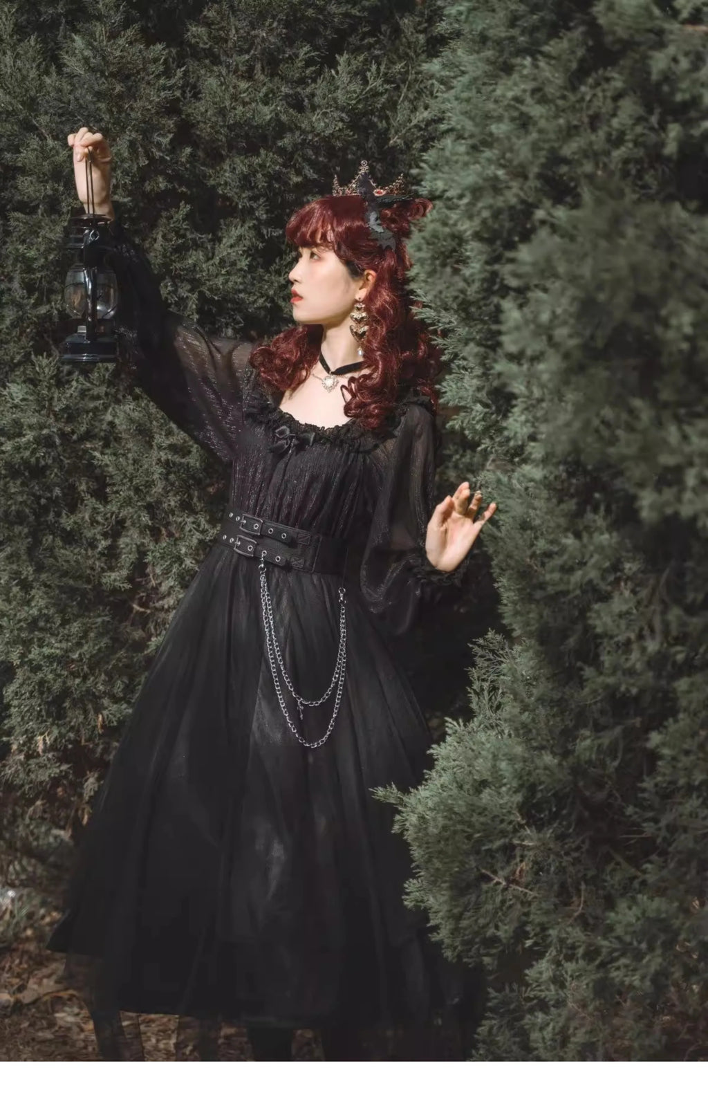 The Aurelia Gothica Gauze Skirt | Hand-Stitched Apricot Maxi | French Flounce Skirt with Ear Fringe | Parisian Princess