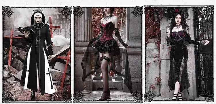 The Scarlet Blood Peak Manteau | French Gothic Dark Heart Velvet Gown | Glitter Mermaid Cosplay Dress | Winter 2024 Atelier Collection