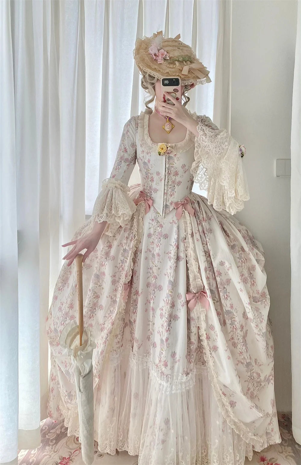 The Antoinette Versailles Gown | 18th Century Robe à la Française | Rococo Court Queen Ball Gown | Parisian Princess