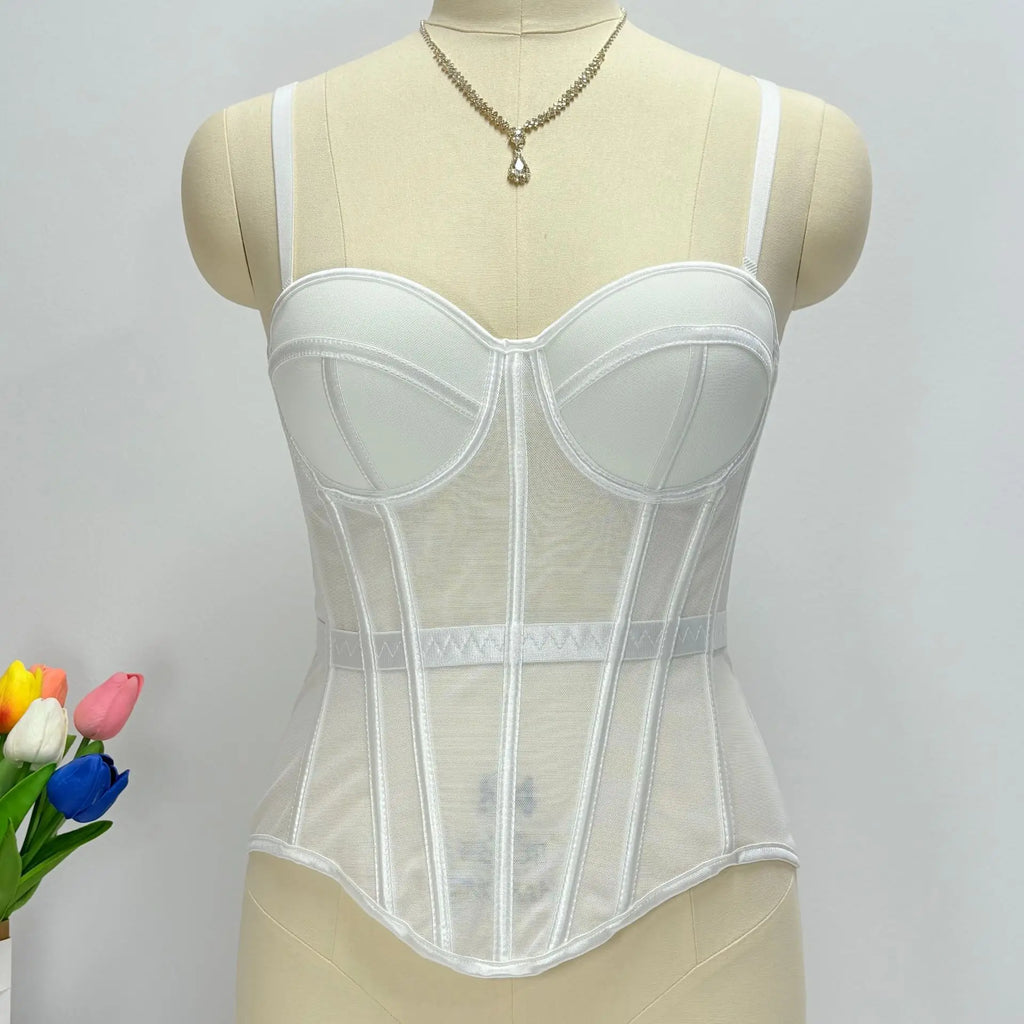 The Versailles Floral Lace Bustier | Sweet Corset Crop Top | Everyday Shaping Top | Parisian Princess