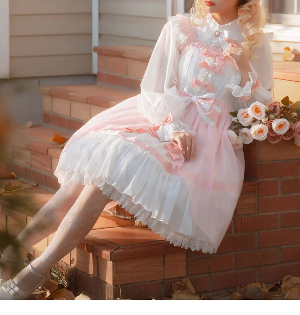 The Sweetheart Rose Suspender Set | Inclusive A-Line Lace Dress & Divine White Blouse | Parisian Plus Collection | Parisian Princess