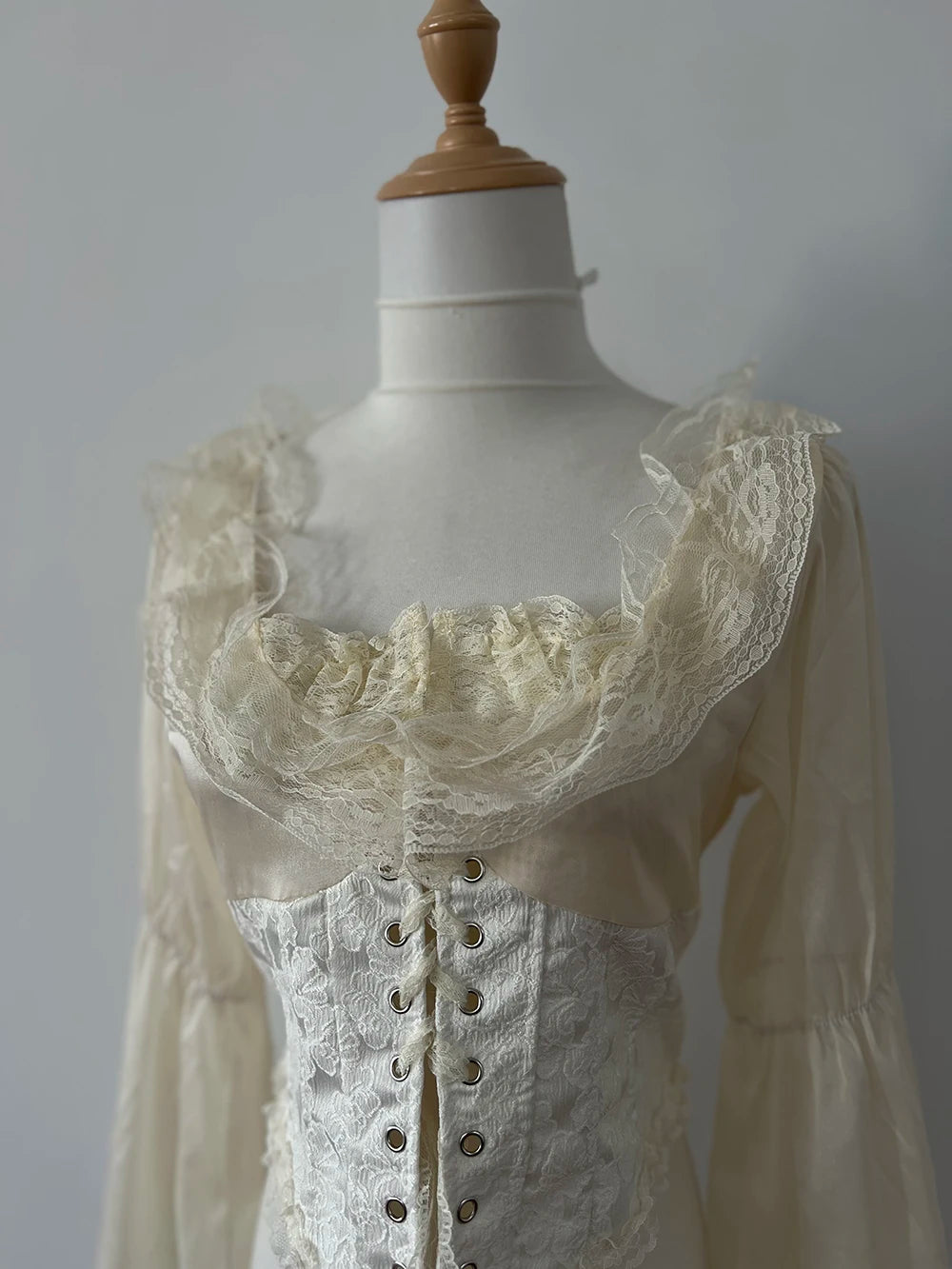 ParisianLace Strap Shirt Women Fashion Print Splice Temperament Gentle Sweet Solid Slim O-neck Spring Chic Female Top 2024