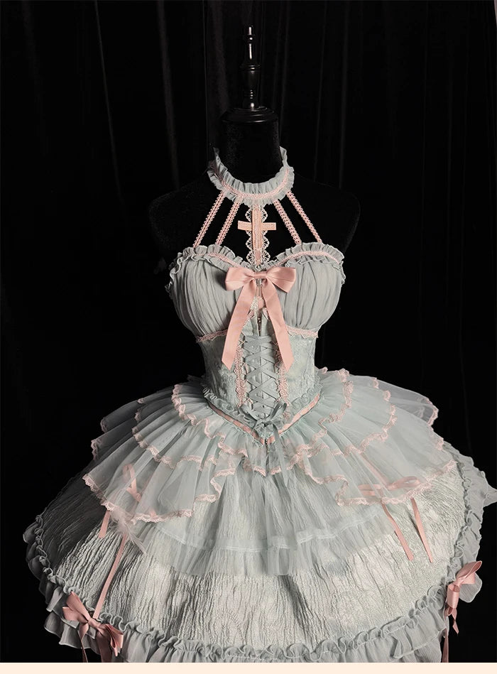 The Versailles Layered Tulle Corset | Jacquard Lace-Up Bustier | Pre-Order Exclusive | Parisian Princess