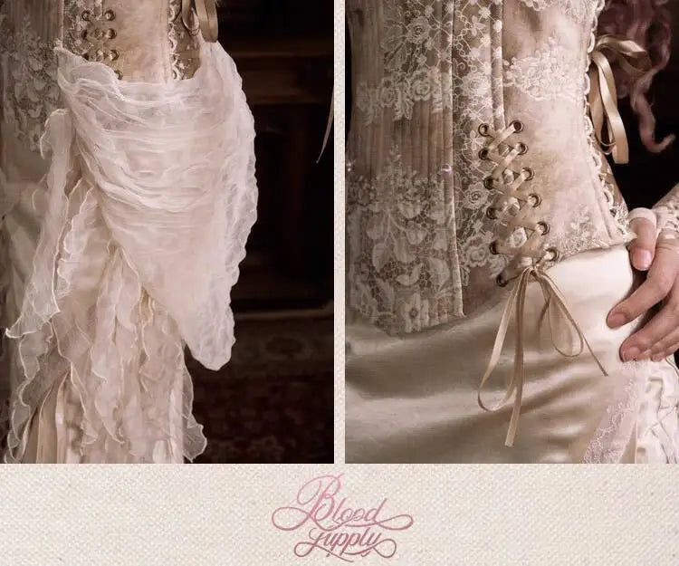 Goddess of Love Venus Lolita Women's Parisian Rococo Retro Elegance Dress Spooky Medieval Sexy Ghost Zombie Dress