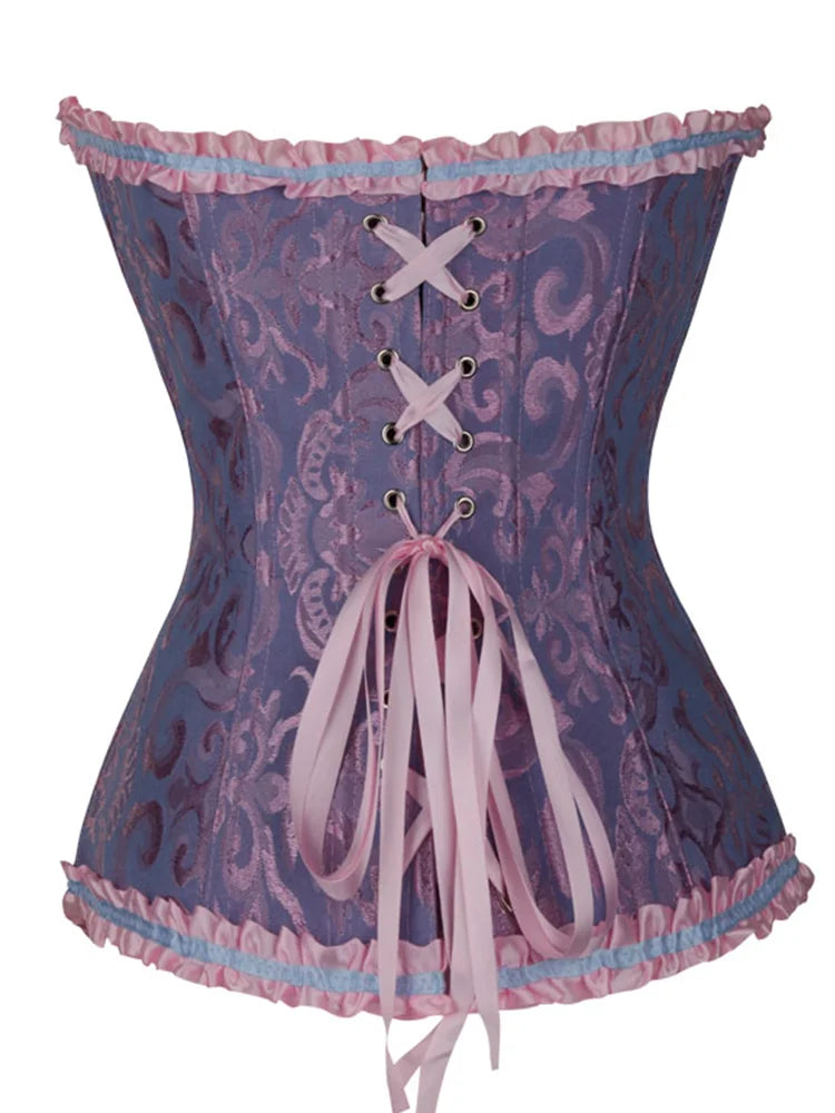 European and American gathered waist corset, retro shaping bodice, stomach belt, tight binding corset waist seal
