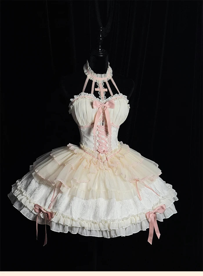 The Versailles Layered Tulle Corset | Jacquard Lace-Up Bustier | Pre-Order Exclusive | Parisian Princess