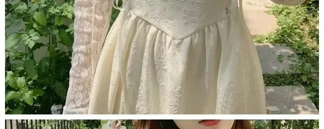 Lace Sun Protection Clothing Women's Summer Outerwear with Strap Vest Top Short Slim Long Sleeve Shirt Coat Gentle Breeze