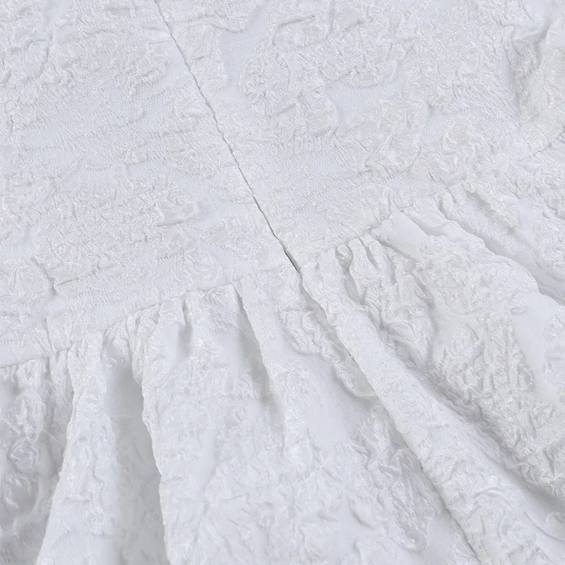 Gothica Lace Short Dress Women Cobweb Patchwork Short Sleeve Cold Shoulder Halloween Outfit Horror Ruffle Trim Costume