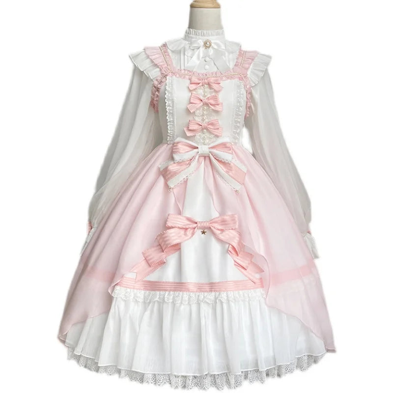 The Sweetheart Rose Suspender Set | Inclusive A-Line Lace Dress & Divine White Blouse | Parisian Plus Collection | Parisian Princess