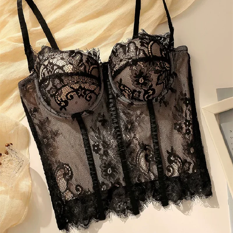 The Versailles Floral Lace Bustier | Sweet Corset Crop Top | Everyday Shaping Top | Parisian Princess