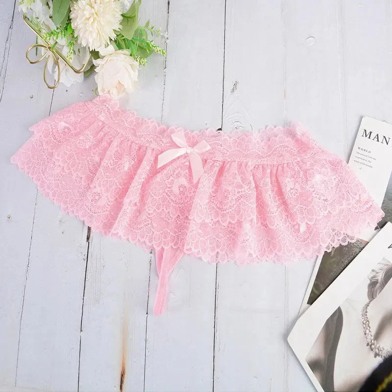 The Palace Muse Pleated Boudoir Set | Vintage Lace Mini & Low-Rise Ribbed Lingerie | Parisian Princess