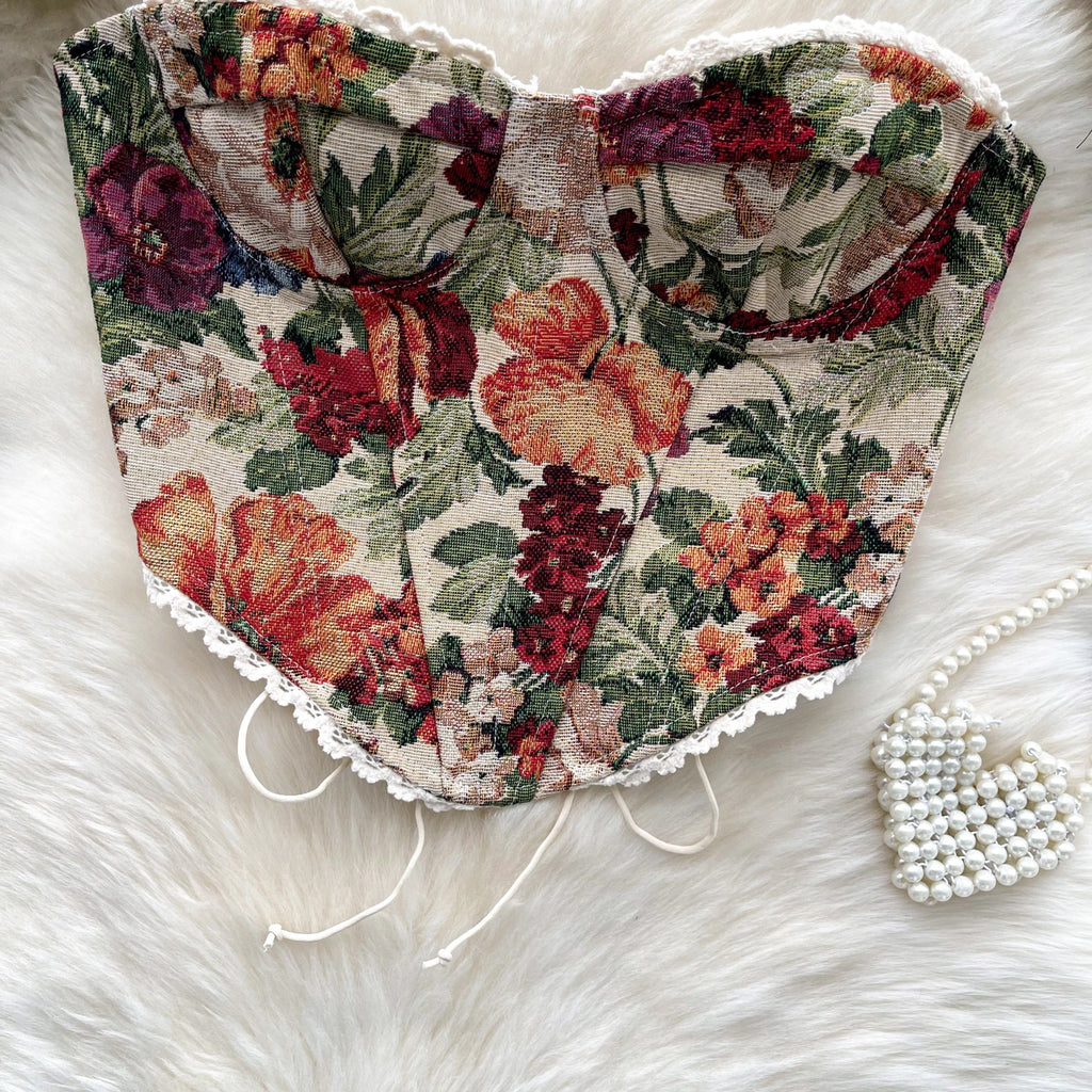 Slimming Parisian Corset Tanks Top Elegant Basic Crop Top  Women Bustier