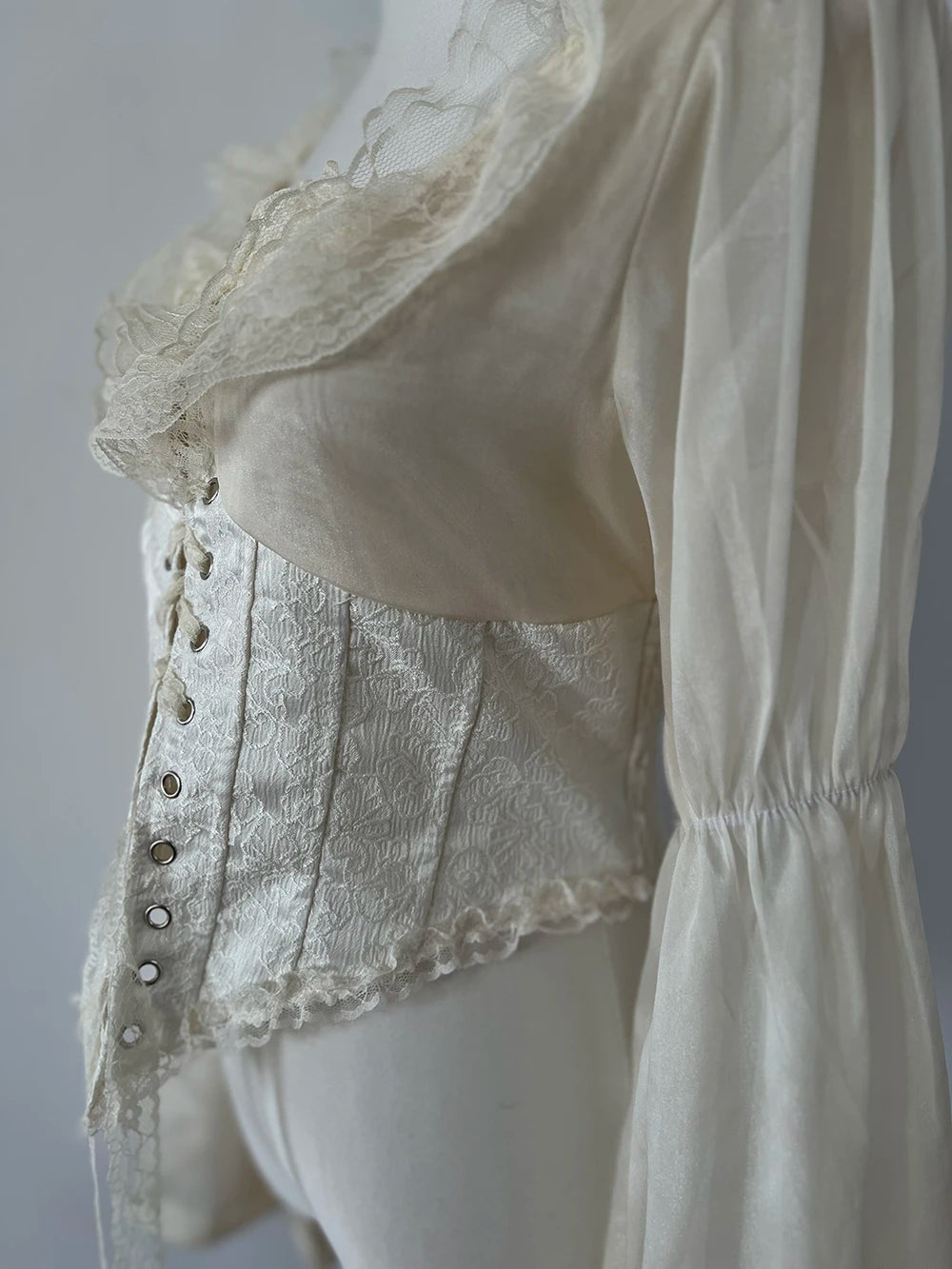 ParisianLace Strap Shirt Women Fashion Print Splice Temperament Gentle Sweet Solid Slim O-neck Spring Chic Female Top 2024