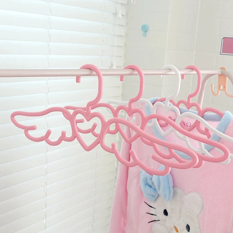 5-25PCS Heart Space Saving Pink Hangers,Durable Non-Slip Hangers for Clothes Dresses Shirts Pants ,Household Wardrobe Organizer