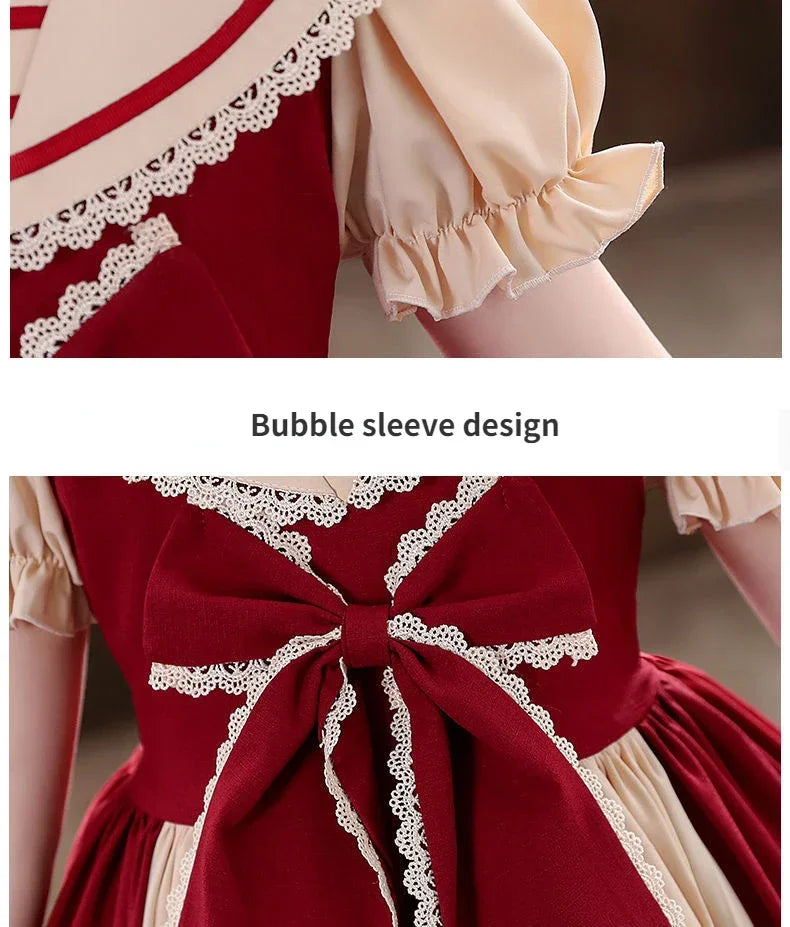 Petite Princess Lolita  Cute Princess Dress New Children's Fashion Birthday Dresses Tutu Send Headpiece 3-15Y 2023