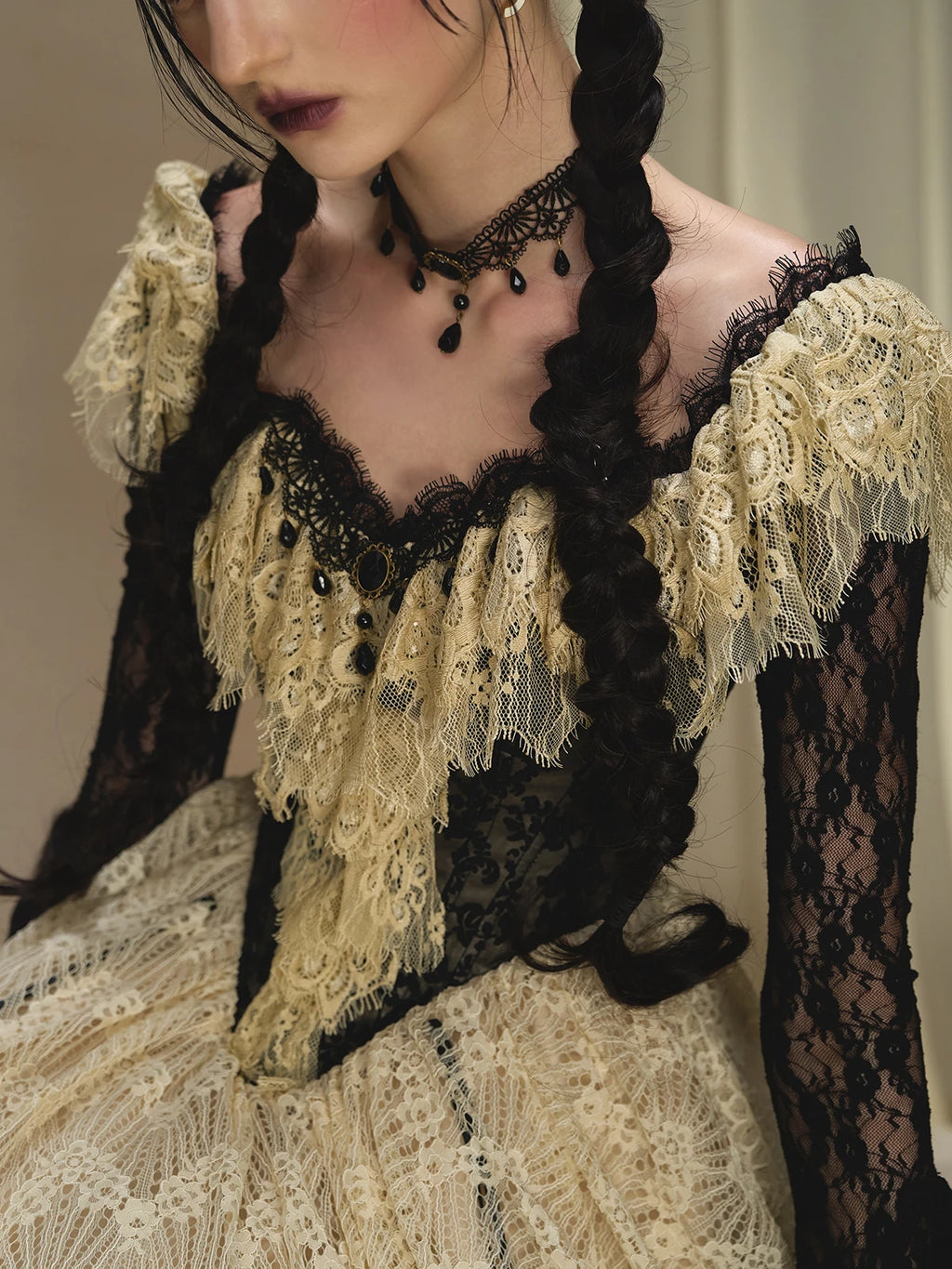 ✨ The Midnight Coquette Enchantment Gown ✨ Vintage Elegant Slim Luxury Lace Fishbone Dress Birthday Party Evening Dresses