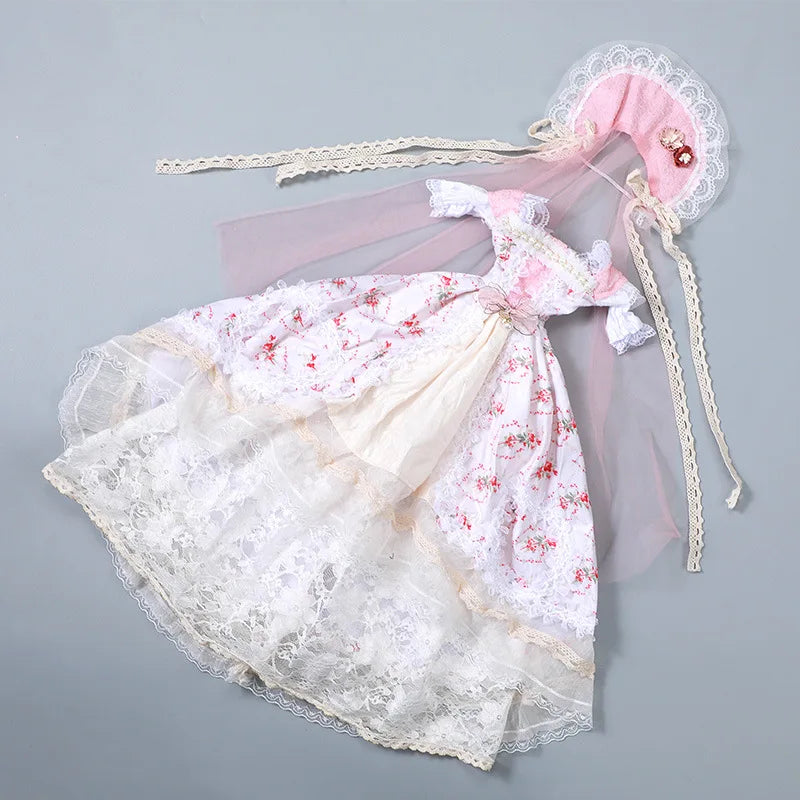 The Palais Doll Gown | 1/3 BJD Lolita Style Palace Skirt | 60cm Female Doll Dress & Accessories | Parisian Princess
