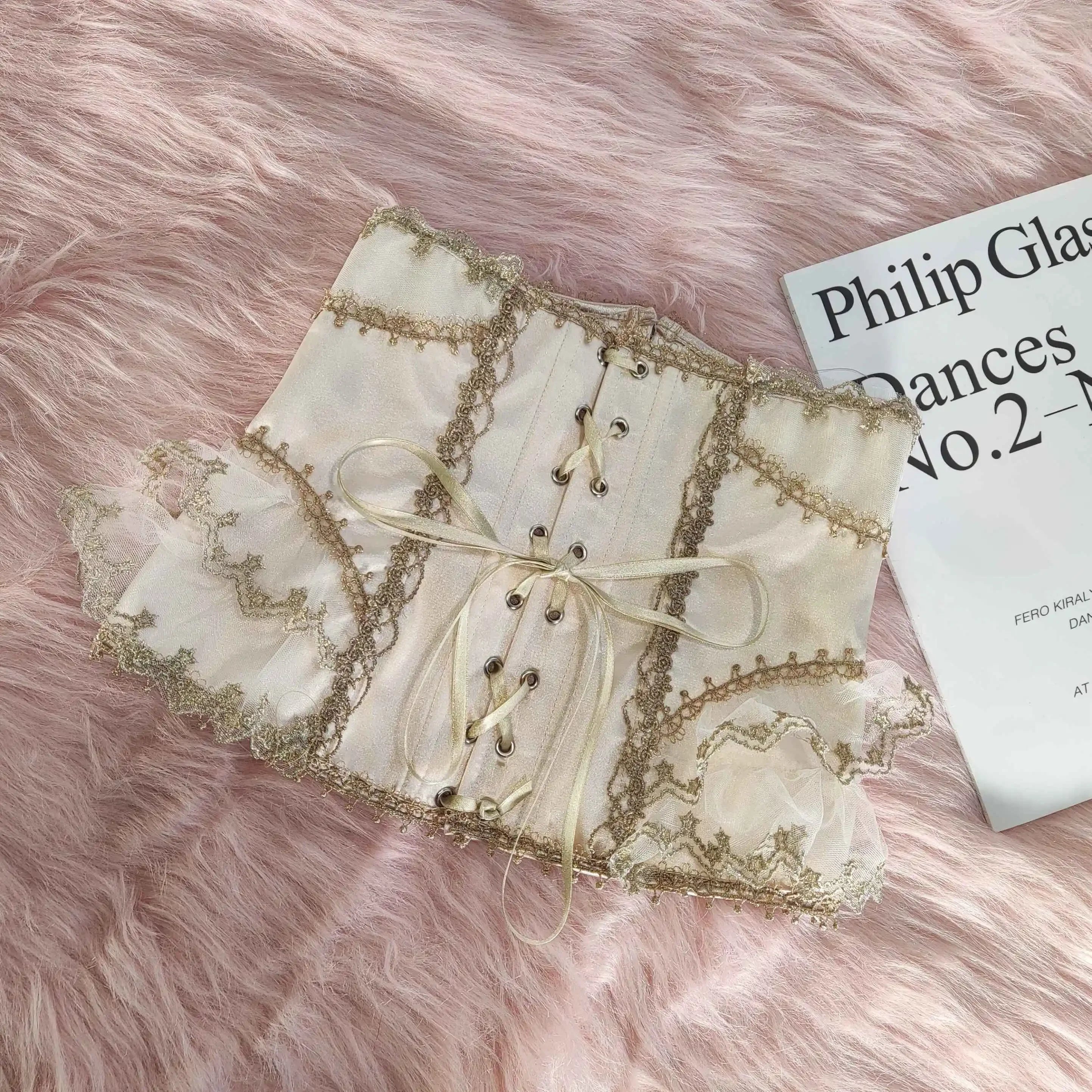 Women Short Steel Bones Floral Lace Underbust Corset Sexy Wedding Evening Dress Corsets Luxury Court Princess Cosplay Lolita